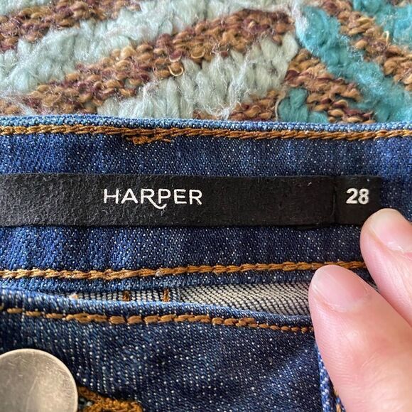 Harper button fly Cut Off Jean Shorts 28 - Picture 5 of 6